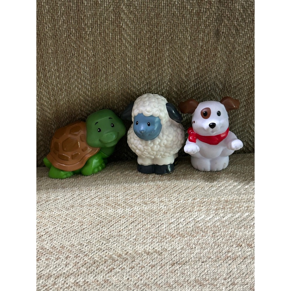 Fisher Price Little People Animal Lot Dog Sheep Turtle Figures Mattel B4063